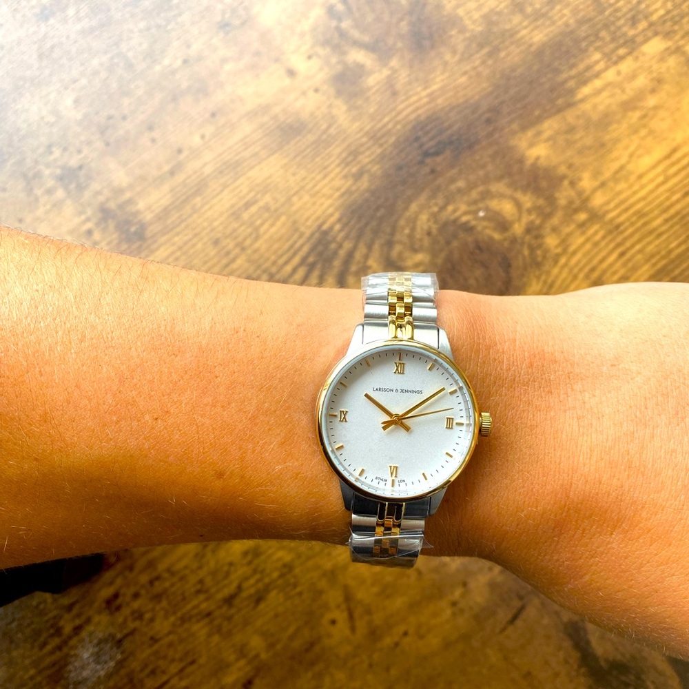 Larson & Jennings Two Toned Silver & White Gold Watch